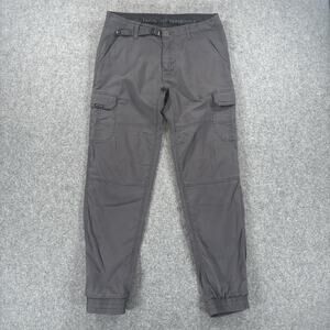 Prana Zion Jogger Pants Men’s 30x30 Cargo Pockets Charcoal Grey Belted